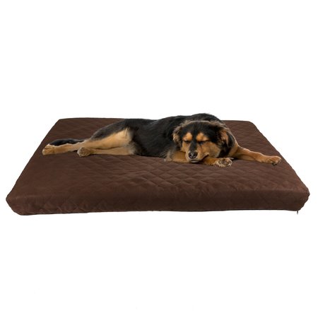 PET ADOBE Waterproof Memory Foam Pet Bed for Indoor/Outdoor Water Resistant and Washable Cover 44” x 35” Brown 530329VQK